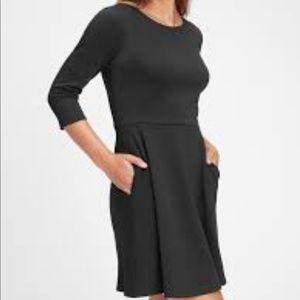 Gap flare ponte true black dress XL
